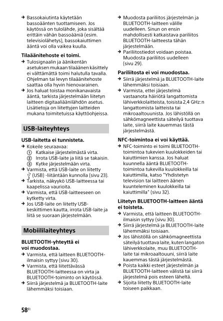 Sony HT-CT790 - HT-CT790 Istruzioni per l'uso Finlandese