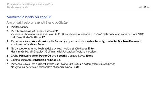 Sony VPCZ13M9E - VPCZ13M9E Mode d'emploi Slovaque