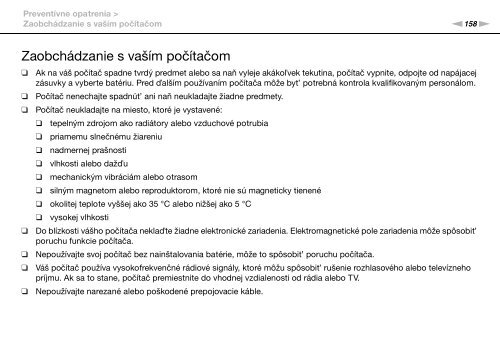 Sony VPCZ13M9E - VPCZ13M9E Mode d'emploi Slovaque