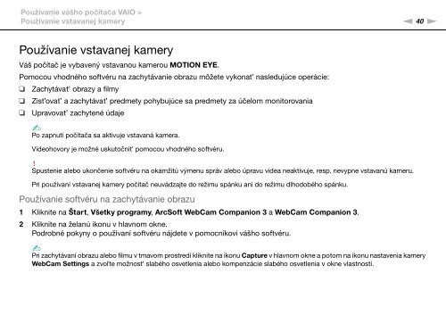 Sony VPCZ13M9E - VPCZ13M9E Mode d'emploi Slovaque