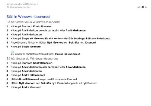 Sony VPCZ13M9E - VPCZ13M9E Mode d'emploi Su&eacute;dois