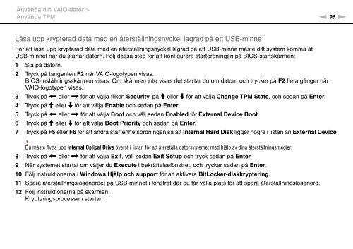 Sony VPCZ13M9E - VPCZ13M9E Mode d'emploi Su&eacute;dois