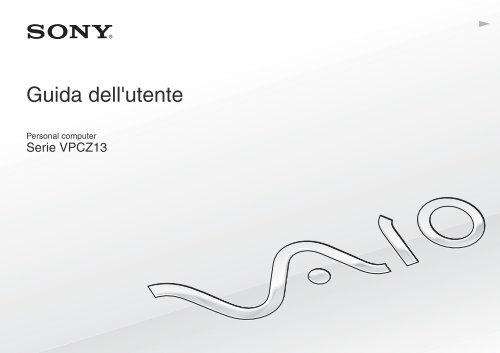 Sony VPCZ13M9E - VPCZ13M9E Mode d'emploi Italien