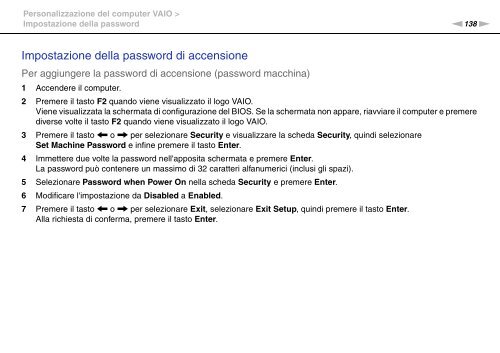 Sony VPCZ13M9E - VPCZ13M9E Mode d'emploi Italien