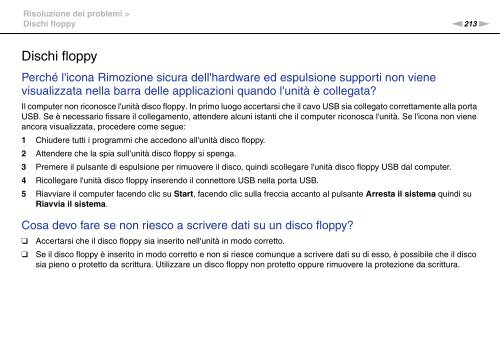 Sony VPCZ13M9E - VPCZ13M9E Mode d'emploi Italien