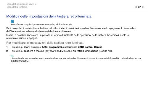 Sony VPCZ13M9E - VPCZ13M9E Mode d'emploi Italien