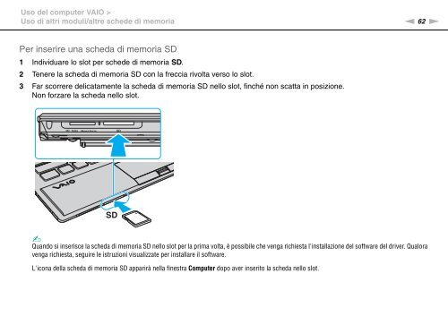 Sony VPCZ13M9E - VPCZ13M9E Mode d'emploi Italien