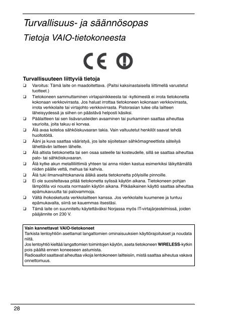 Sony VPCZ13M9E - VPCZ13M9E Documents de garantie Su&eacute;dois