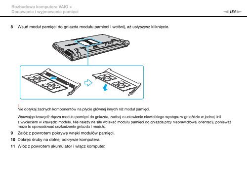 Sony VPCZ13M9E - VPCZ13M9E Mode d'emploi Polonais