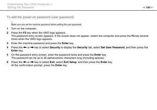 Sony VPCZ13M9E - VPCZ13M9E Mode d'emploi Anglais