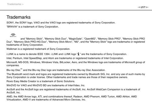 Sony VPCZ13M9E - VPCZ13M9E Mode d'emploi Anglais