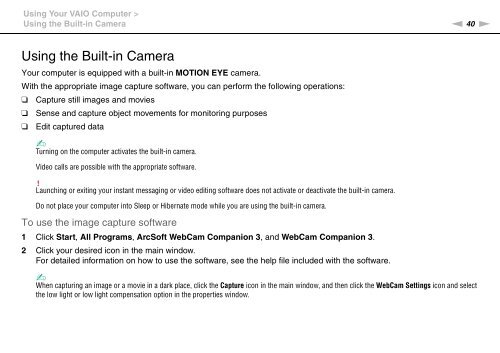 Sony VPCZ13M9E - VPCZ13M9E Mode d'emploi Anglais