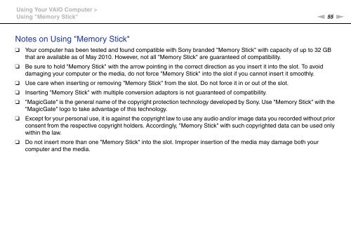 Sony VPCZ13M9E - VPCZ13M9E Mode d'emploi Anglais