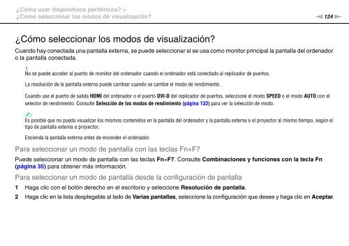 Sony VPCZ13M9E - VPCZ13M9E Mode d'emploi Espagnol