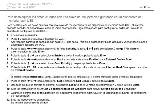 Sony VPCZ13M9E - VPCZ13M9E Mode d'emploi Espagnol