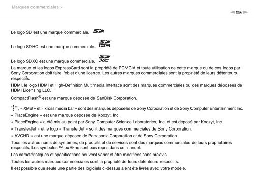 Sony VPCZ13M9E - VPCZ13M9E Mode d'emploi