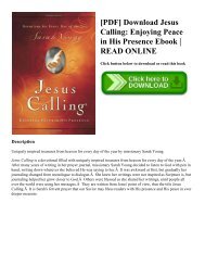 [PDF] Download Jesus Calling Enjoying Peace in His Presence Ebook READ ONLINE