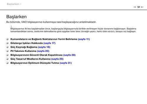 Sony VPCZ13M9E - VPCZ13M9E Mode d'emploi Turc