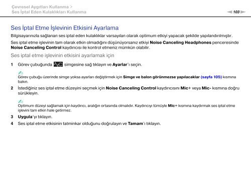 Sony VPCZ13M9E - VPCZ13M9E Mode d'emploi Turc