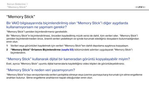 Sony VPCZ13M9E - VPCZ13M9E Mode d'emploi Turc