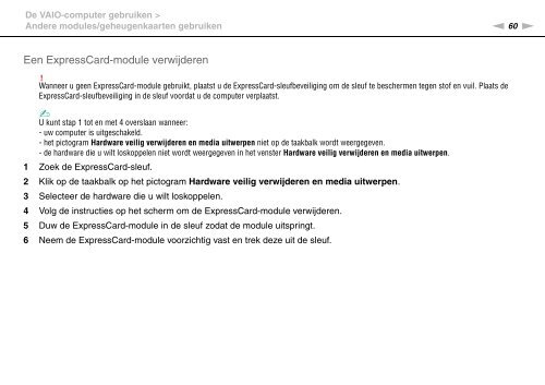 Sony VPCZ13M9E - VPCZ13M9E Mode d'emploi N&eacute;erlandais