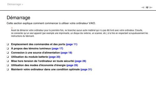 Sony VPCZ13M9E - VPCZ13M9E Mode d'emploi Fran&ccedil;ais