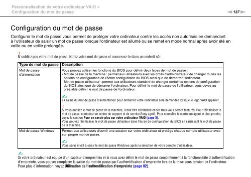 Sony VPCZ13M9E - VPCZ13M9E Mode d'emploi Fran&ccedil;ais