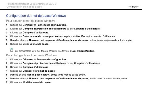 Sony VPCZ13M9E - VPCZ13M9E Mode d'emploi Fran&ccedil;ais