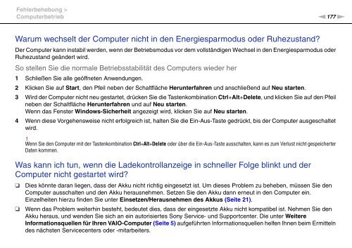 Sony VPCZ13M9E - VPCZ13M9E Mode d'emploi Allemand