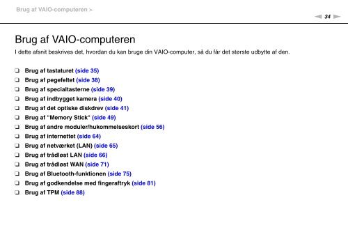 Sony VPCZ13M9E - VPCZ13M9E Mode d'emploi Danois