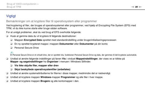 Sony VPCZ13M9E - VPCZ13M9E Mode d'emploi Danois