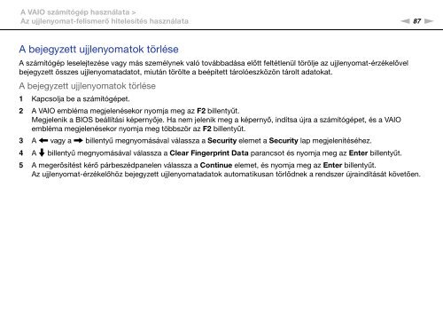 Sony VPCZ13M9E - VPCZ13M9E Mode d'emploi Hongrois