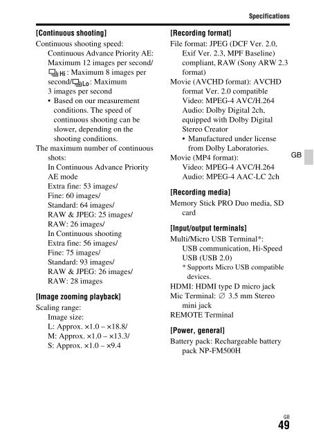 Sony ILCA-77M2M - ILCA-77M2M Mode d'emploi