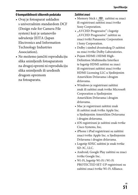 Sony ILCA-77M2M - ILCA-77M2M Mode d'emploi Croate