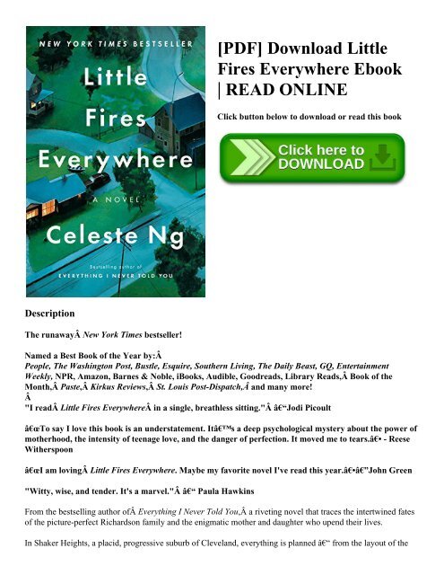 [PDF] Download Little Fires Everywhere Ebook READ ONLINE