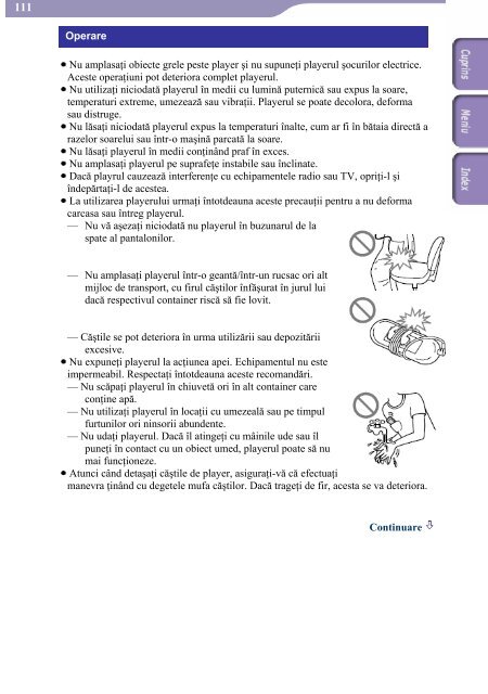 Sony NWZ-A816 - NWZ-A816 Istruzioni per l'uso Rumeno