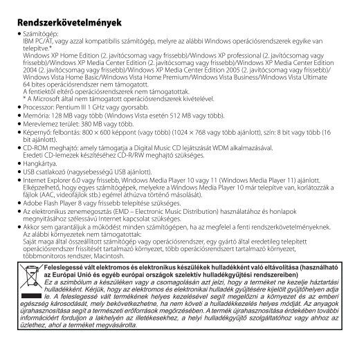 Sony NWZ-A816 - NWZ-A816 Istruzioni per l'uso Ungherese