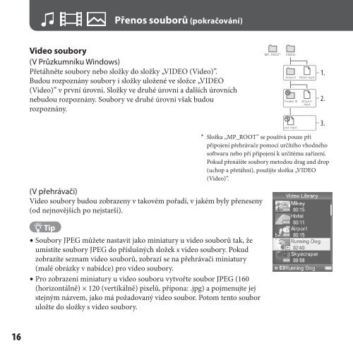 Sony NWZ-A816 - NWZ-A816 Istruzioni per l'uso Ceco