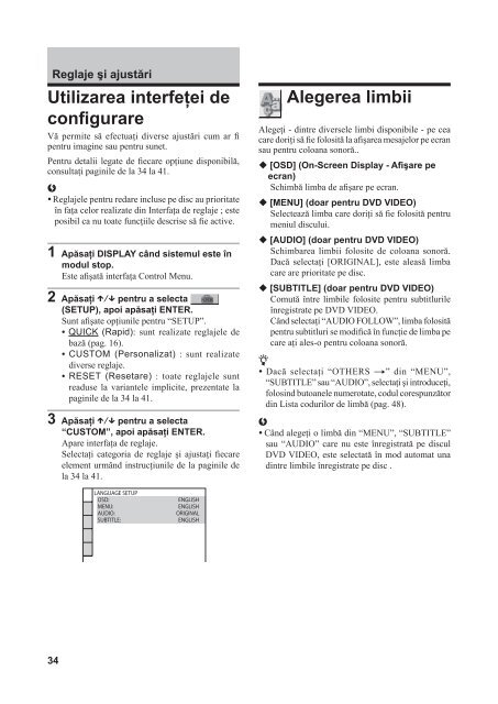 Sony DVP-NS728H - DVP-NS728H Istruzioni per l'uso Rumeno