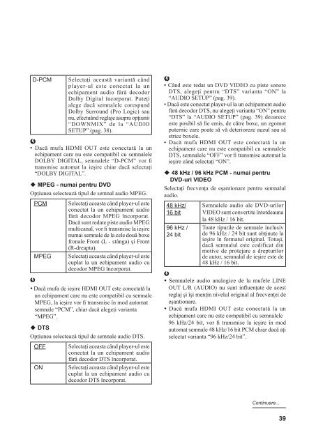 Sony DVP-NS728H - DVP-NS728H Istruzioni per l'uso Rumeno