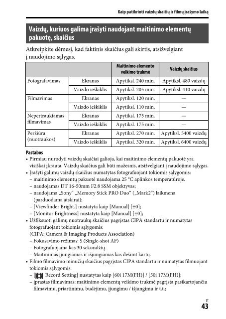 Sony ILCA-77M2M - ILCA-77M2M Mode d'emploi Lituanien