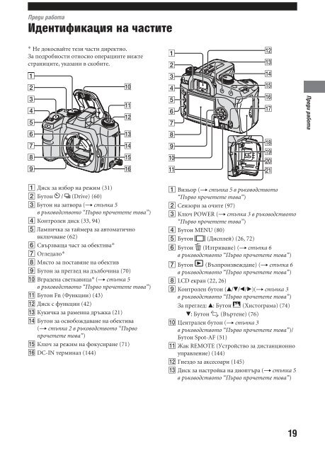 Sony DSLR-A100H - DSLR-A100H Mode d'emploi Bulgare