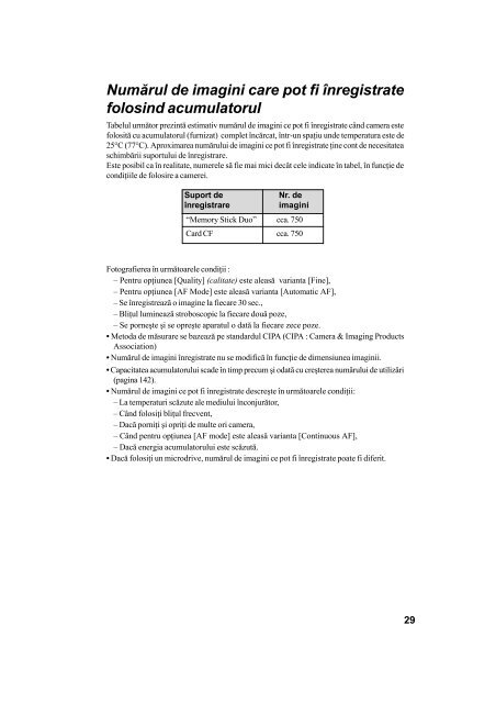 Sony DSLR-A100H - DSLR-A100H Mode d'emploi Roumain