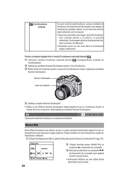 Sony DSLR-A100H - DSLR-A100H Mode d'emploi Roumain