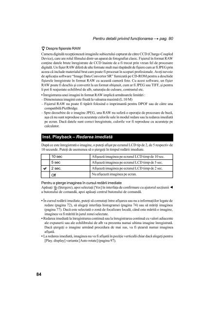 Sony DSLR-A100H - DSLR-A100H Mode d'emploi Roumain