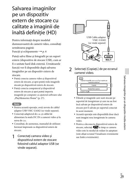 Sony HDR-CX320E - HDR-CX320E Consignes d&rsquo;utilisation Roumain