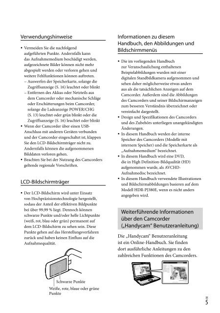 Sony HDR-CX320E - HDR-CX320E Consignes d&rsquo;utilisation Allemand