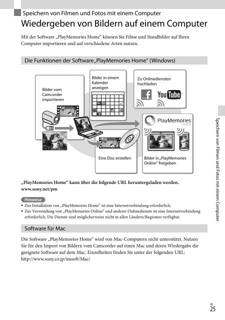 Sony HDR-CX320E - HDR-CX320E Consignes d&rsquo;utilisation Allemand