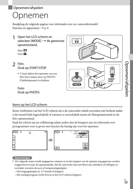 Sony HDR-CX320E - HDR-CX320E Consignes d&rsquo;utilisation