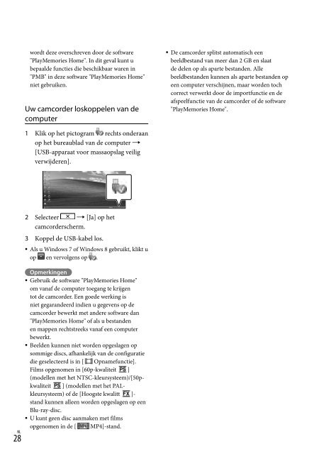 Sony HDR-CX320E - HDR-CX320E Consignes d&rsquo;utilisation